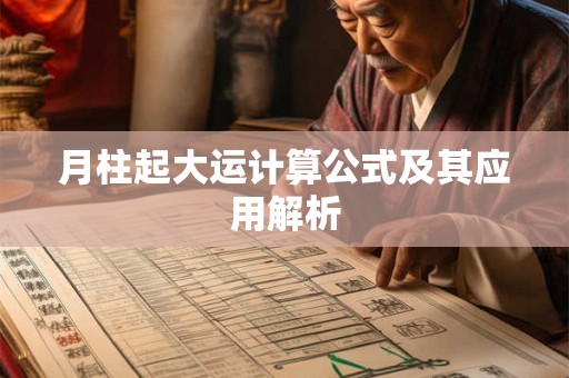 月柱起大运计算公式及其应用解析