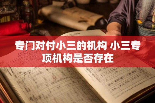 专门对付小三的机构 小三专项机构是否存在 专门对付小三的机构 小三专项机构是否存在