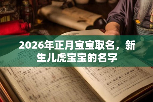 2026年正月宝宝取名，新生儿虎宝宝的名字