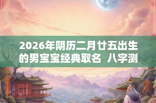 2026年阴历二月廿五出生的男宝宝经典取名  八字测算