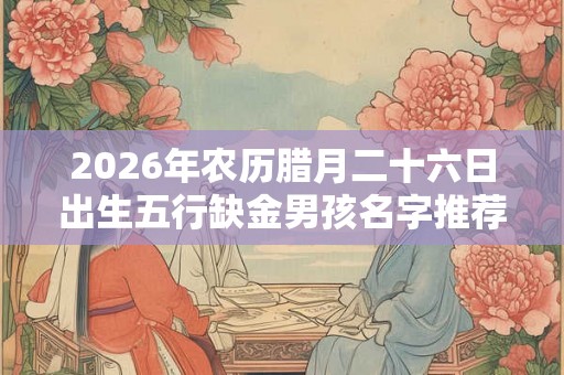 2026年农历腊月二十六日出生五行缺金男孩名字推荐