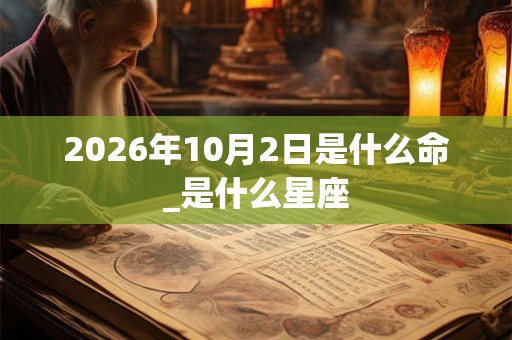2026年10月2日是什么命_是什么星座