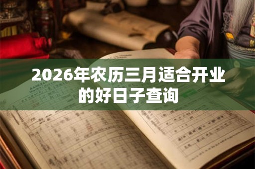 2026年农历三月适合开业的好日子查询 2026年农历三月适合开业的好日子查询