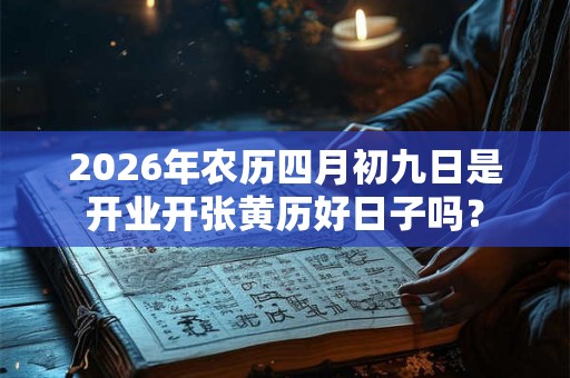 2026年农历四月初九日是开业开张黄历好日子吗？