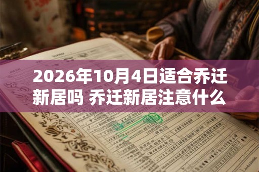 2026年10月4日适合乔迁新居吗 乔迁新居注意什么风水 2026年10月4日适合乔迁新居吗 乔迁新居注意什么风水