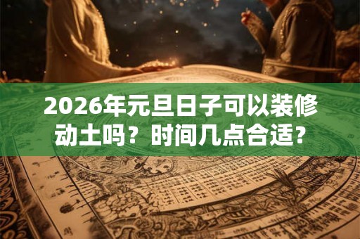 2026年元旦日子可以装修动土吗？时间几点合适？