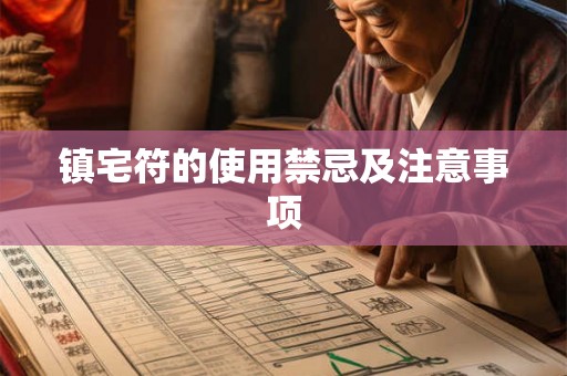 镇宅符的使用禁忌及注意事项