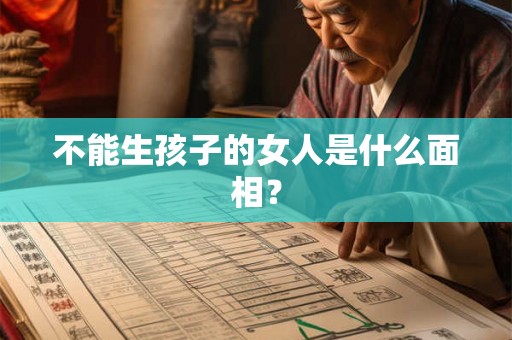 不能生孩子的女人是什么面相？