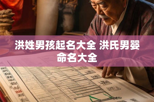 洪姓男孩起名大全 洪氏男婴命名大全 洪姓男孩起名大全 洪氏男婴命名大全