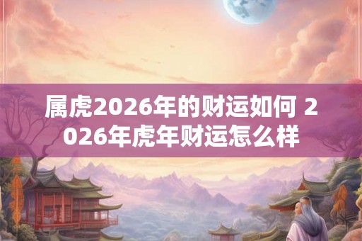属虎2026年的财运如何 2026年虎年财运怎么样