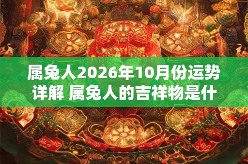 属兔人2026年10月份运势详解 属兔人的吉祥物是什么 属兔人2026年10月份运势详解 属兔人的吉祥物是什么