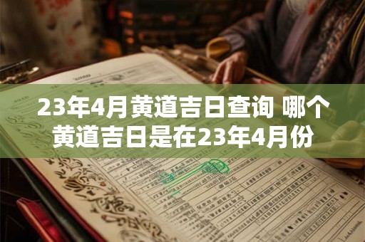 23年4月黄道吉日查询 哪个黄道吉日是在23年4月份