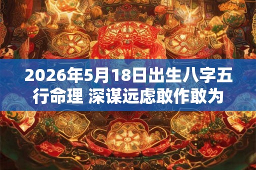 2026年5月18日出生八字五行命理 深谋远虑敢作敢为