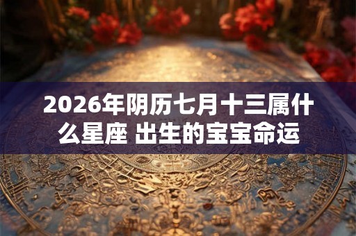2026年阴历七月十三属什么星座 出生的宝宝命运