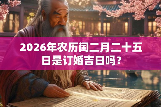 2026年农历闰二月二十五日是订婚吉日吗? 2026年农历闰二月二十五日是订婚吉日吗?