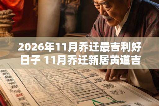 2026年11月乔迁最吉利好日子 11月乔迁新居黄道吉日