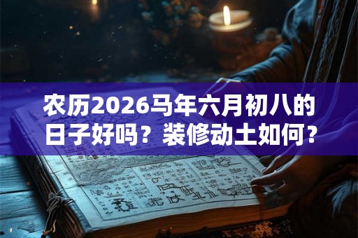 农历2026马年六月初八的日子好吗？装修动土如何？