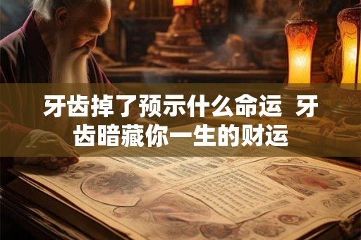 牙齿掉了预示什么命运  牙齿暗藏你一生的财运