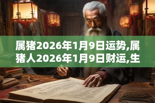 属猪2026年1月9日运势,属猪人2026年1月9日财运,生肖猪2026年1月9日运势