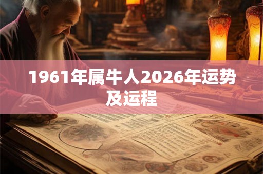 1961年属牛人2026年运势及运程