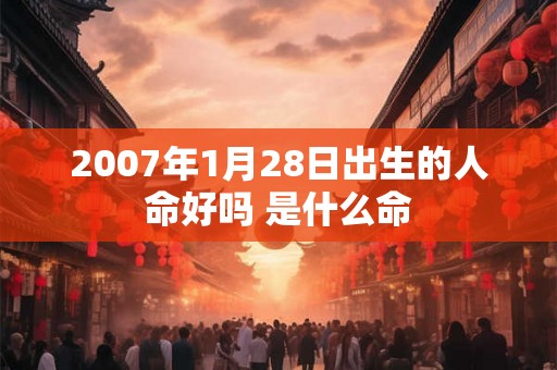 2007年1月28日出生的人命好吗 是什么命