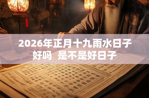 2026年正月十九雨水日子好吗  是不是好日子