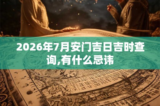 2026年7月安门吉日吉时查询,有什么忌讳 2026年7月安门吉日吉时查询,有什么忌讳