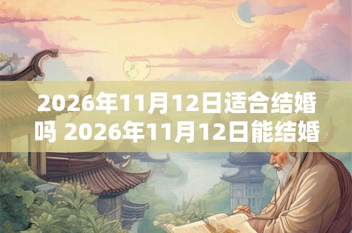 2026年11月12日适合结婚吗 2026年11月12日能结婚吗