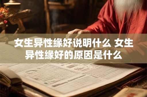 女生异性缘好说明什么 女生异性缘好的原因是什么