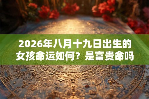 2026年八月十九日出生的女孩命运如何?是富贵命吗? 2026年八月十九日出生的女孩命运如何?是富贵命吗?