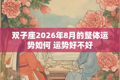 双子座2026年8月的整体运势如何 运势好不好