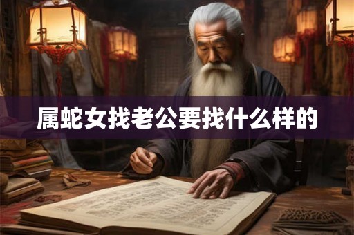 属蛇女找老公要找什么样的