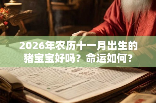 2026年农历十一月出生的猪宝宝好吗？命运如何？