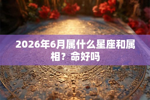 2026年6月属什么星座和属相？命好吗