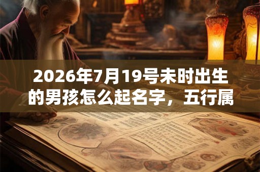 2026年7月19号未时出生的男孩怎么起名字，五行属什么