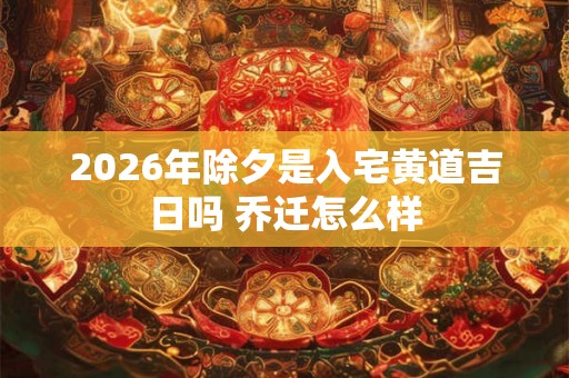 2026年除夕是入宅黄道吉日吗 乔迁怎么样