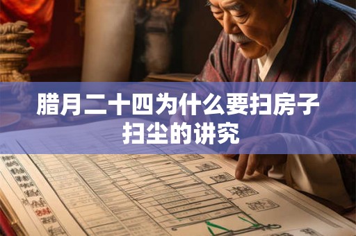 腊月二十四为什么要扫房子 扫尘的讲究