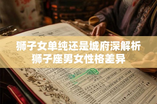狮子女单纯还是城府深解析狮子座男女性格差异