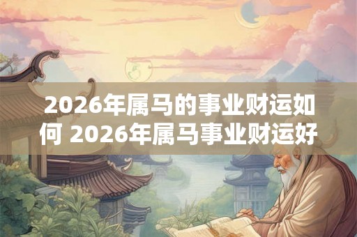 2026年属马的事业财运如何 2026年属马事业财运好吗