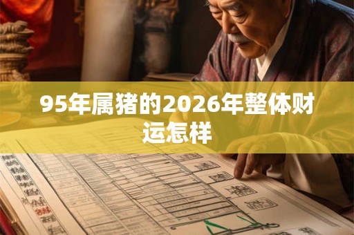 95年属猪的2026年整体财运怎样 95年属猪的2026年整体财运怎样