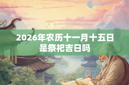 2026年农历十一月十五日是祭祀吉日吗