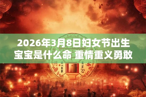 2026年3月8日妇女节出生宝宝是什么命 重情重义勇敢直率