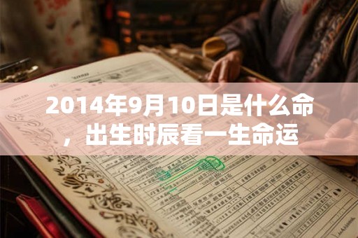 2014年9月10日是什么命，出生时辰看一生命运