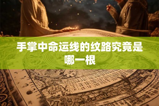 手掌中命运线的纹路究竟是哪一根 手掌中命运线的纹路究竟是哪一根