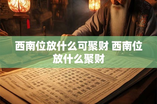 西南位放什么可聚财 西南位放什么聚财