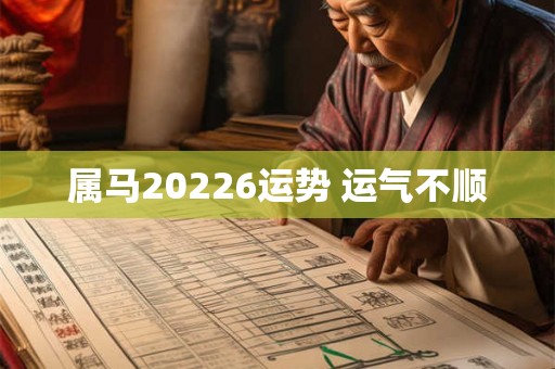 属马20226运势 运气不顺 属马20226运势 运气不顺