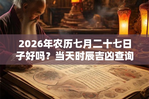 2026年农历七月二十七日子好吗?当天时辰吉凶查询 2026年农历七月二十七日子好吗?当天时辰吉凶查询