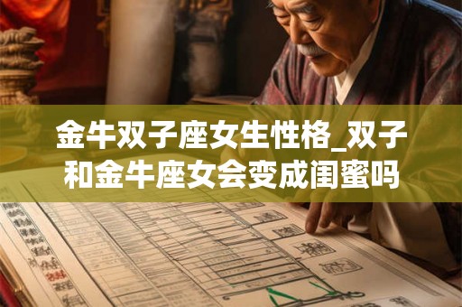 金牛双子座女生性格_双子和金牛座女会变成闺蜜吗