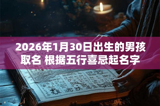 2026年1月30日出生的男孩取名 根据五行喜忌起名字 2026年1月30日出生的男孩取名 根据五行喜忌起名字