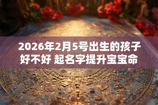 2026年2月5号出生的孩子好不好 起名字提升宝宝命格